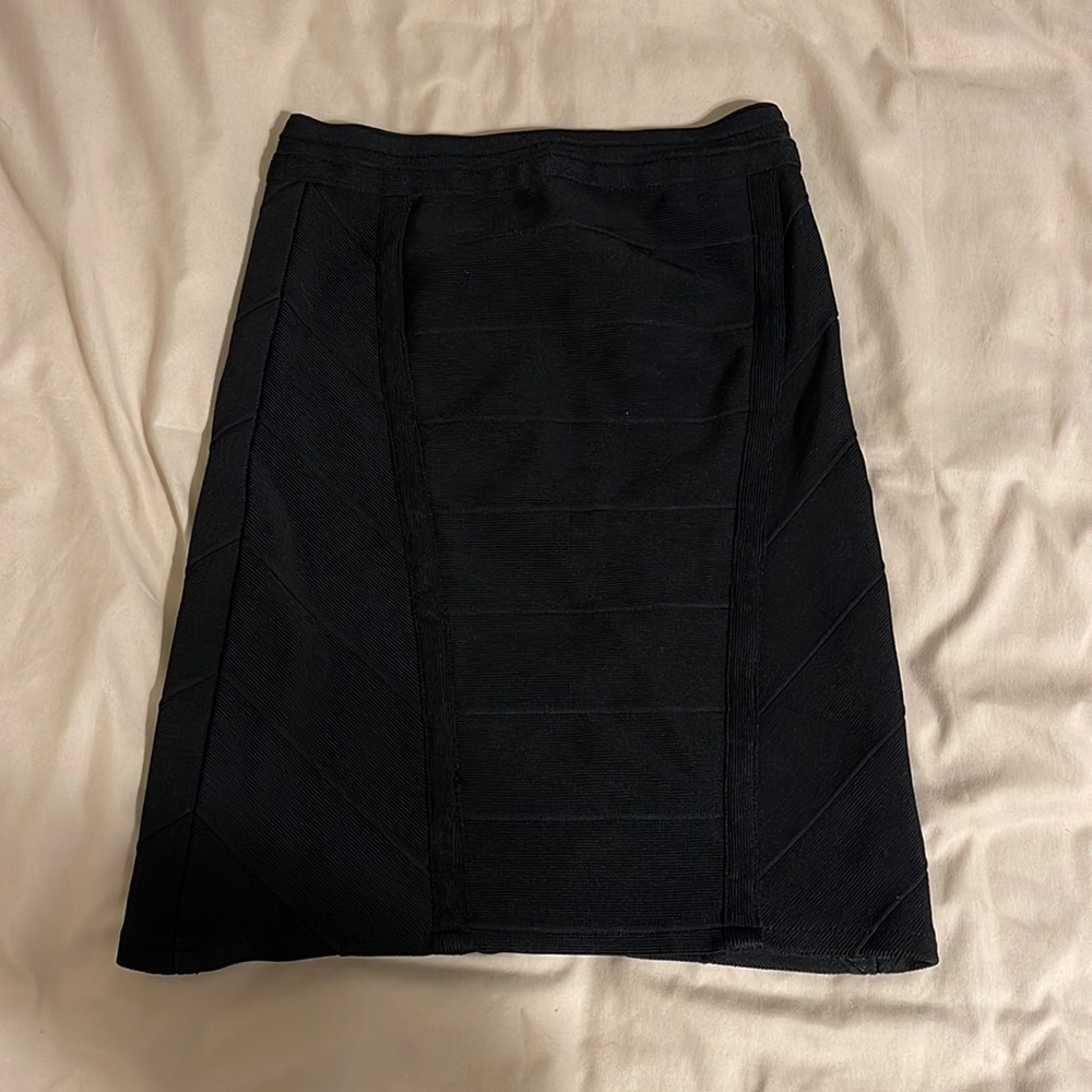 Black tight Mini Skirt with pattern. Great fabric!